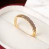 Luxury Palace Minimalist Ring With Colorful Zircon Inlay Elegant And Atmospheric Fashion Band For Women