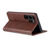 AZNS For Samsung Galaxy S24 Ultra Case Magnetic Suction Leather Phone Cover with Wallet Stand