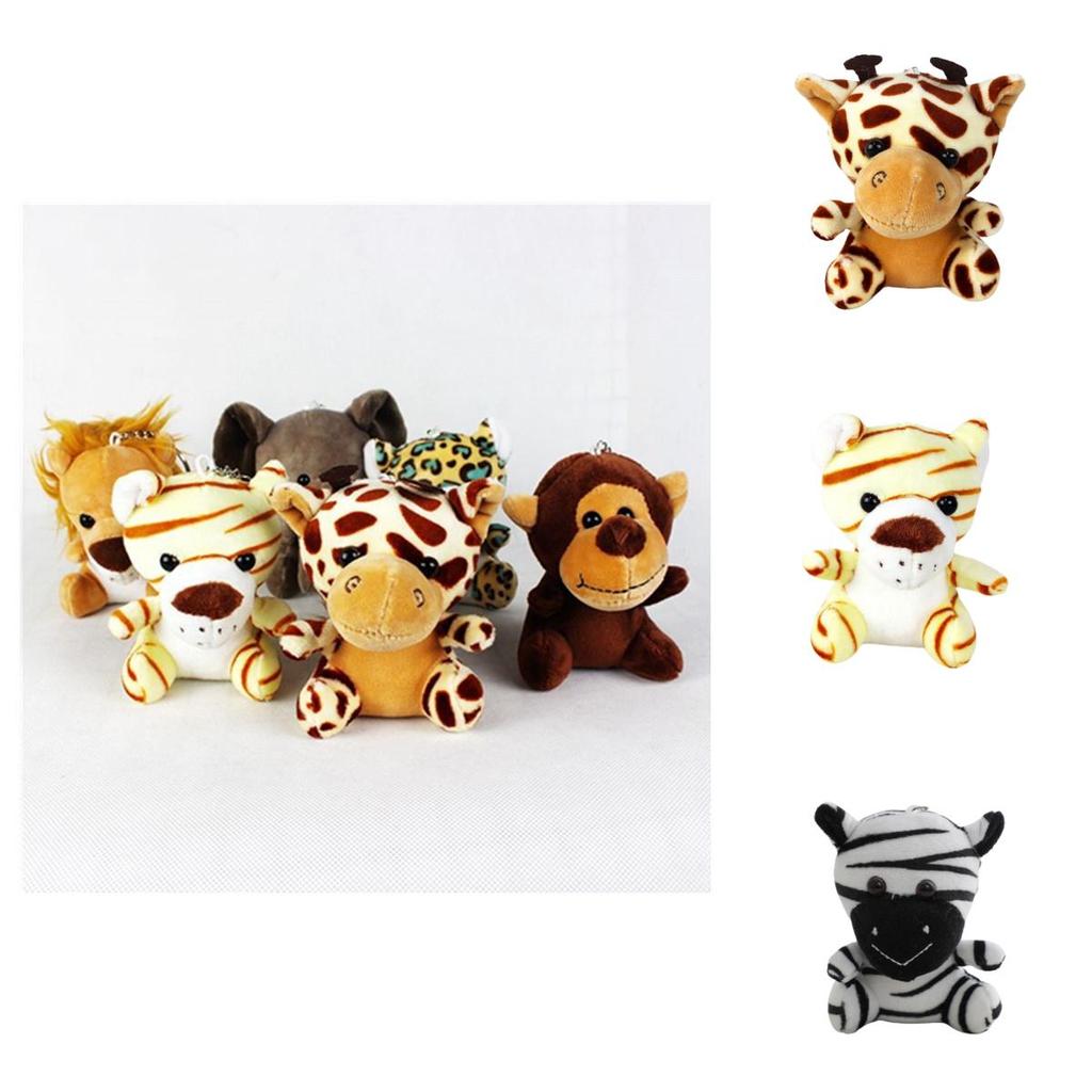 Wholesale Forest Animal Claw Machine Dolls Four Inch Tiger And Lion Plush Toys, Keychain Decorations And Accessories Plush, Pp Cotton, Customizable)