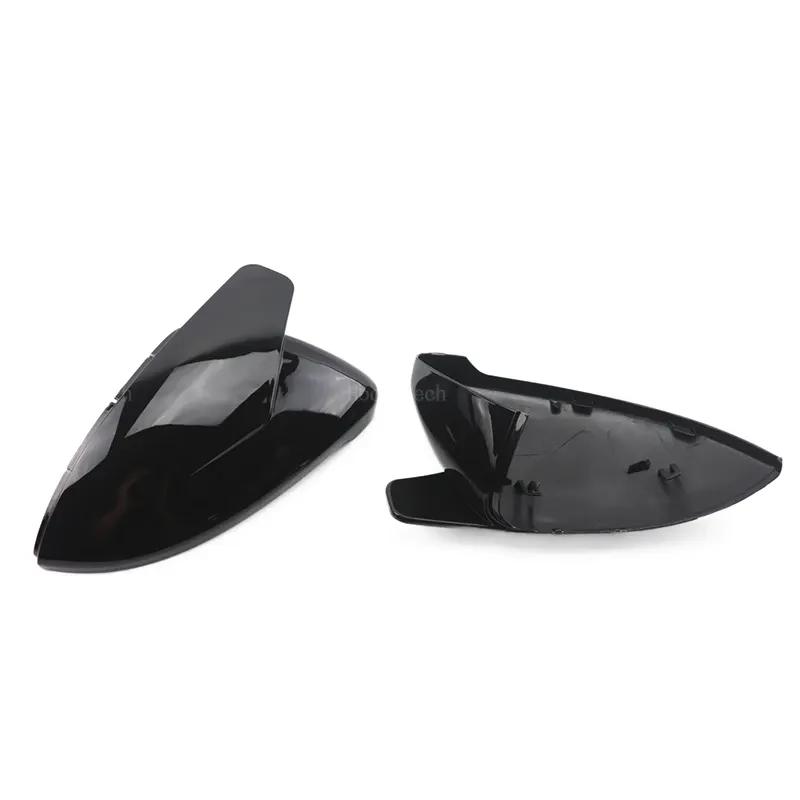 Horn Look Black Rearview Side Mirror cover Caps for Volkswagen VW Golf 7 MK7 MK7.5 GTI R GTE GTD 2013-