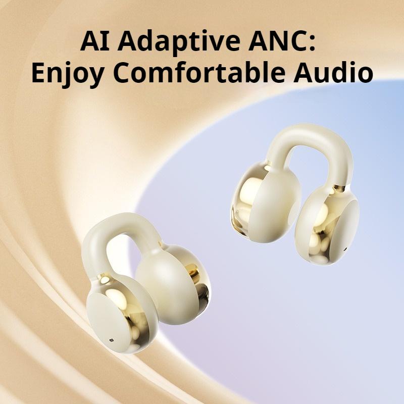 TWS Clip-on Earphones with LED Display Surround Sound Wireless Earbuds Bluetooth5.4 ENC Noise Reduction Headset Sports Headphone