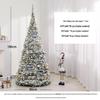 Luminous 1.8m Flocked Snow-Falling Retractable Christmas Tree for Home or Mall Decoration