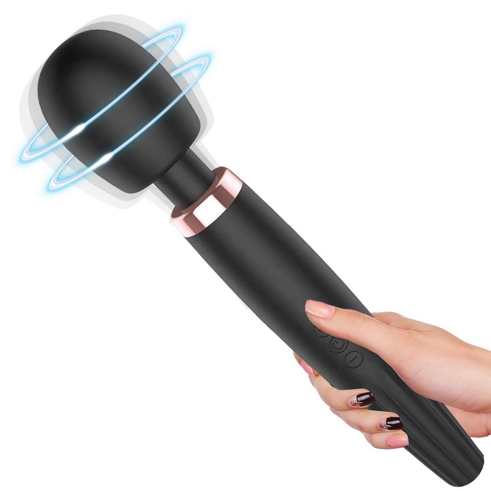 Curvy AV Vibrator USB Rechargeable Women's Massager 3 Speeds 5 Modes Adult Sex Toy Black