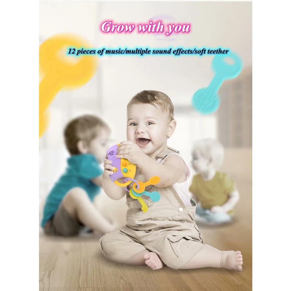 Musikalische Autoschlüssel für Babys - Intelligente Fernbedienung + Autogeräusche, Alter 6-18 Monate Simuliertes Fahren / Früherziehung