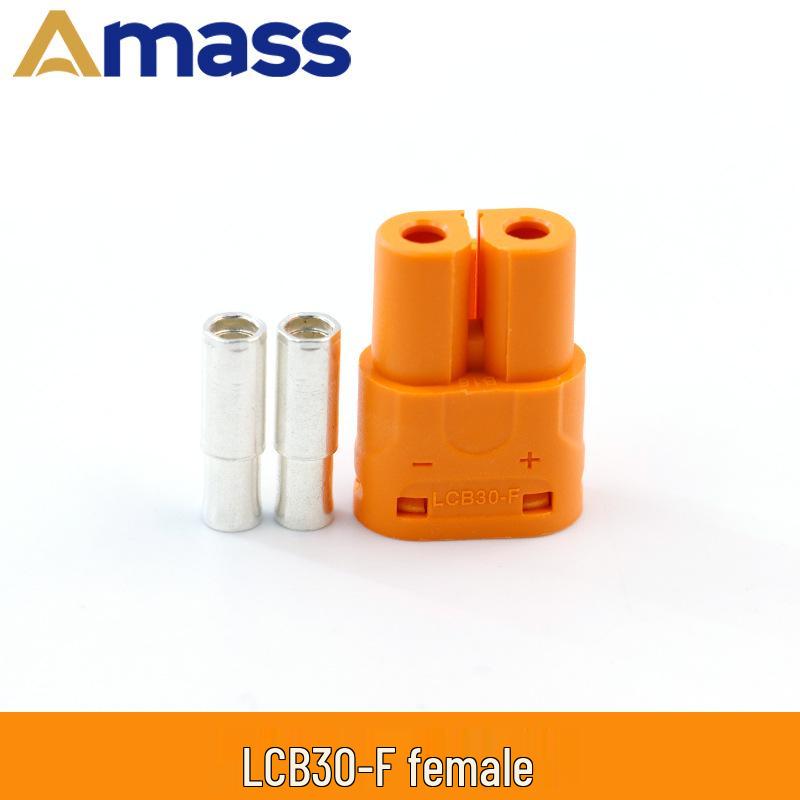Amass LCB 40/50/60PW-M/F Crimp Purple Copper Silver-Plated Locking Circuit Board Connector