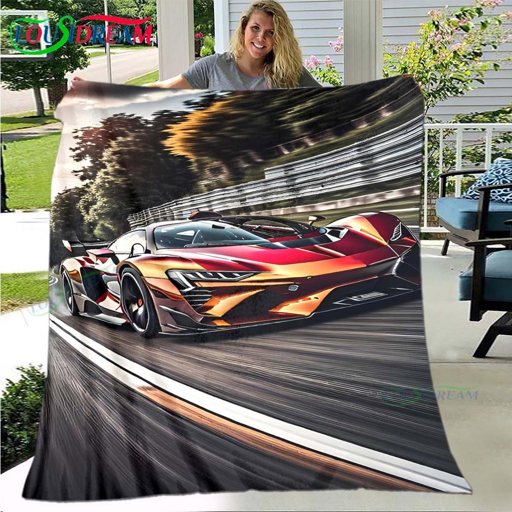 Cartoon N-Need for Speed Print Blanket,Flannel Throw Blanket for Bed Sofa Picnic Office Hiking Leisure Nap N-NFS Birthday Gift