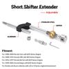 4 inch/102mm Verstelbare Hoogte Verlengen Dual Bend Korte Shifter 10*1.5mm Voor 88-00 Honda Civic CRX Acura Intergra