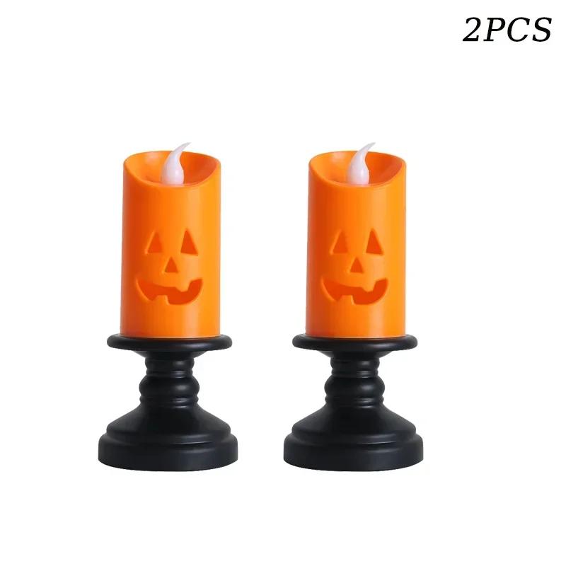1-20PCS Halloween Pumpkin LED Lantern Flameless Candle Light Creative Night Lamp for Indoor Outdoor Decoration Festival Prop Use