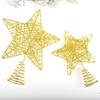 Glittering Wrought Iron Star Christmas Tree Topper Decoration
