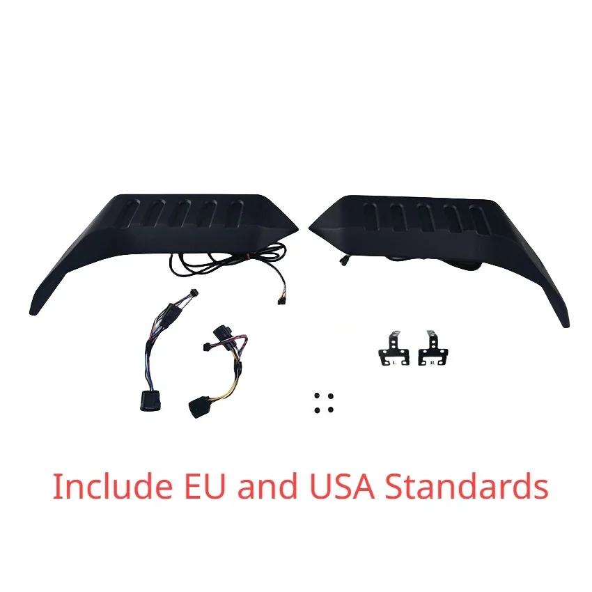 

High Quality Car Rear Roof Wing Spoiler With LED Brake Light Tail Side Splitter Body Kit For Jeep Wrangler 2007-2017 JK 2018+ JL