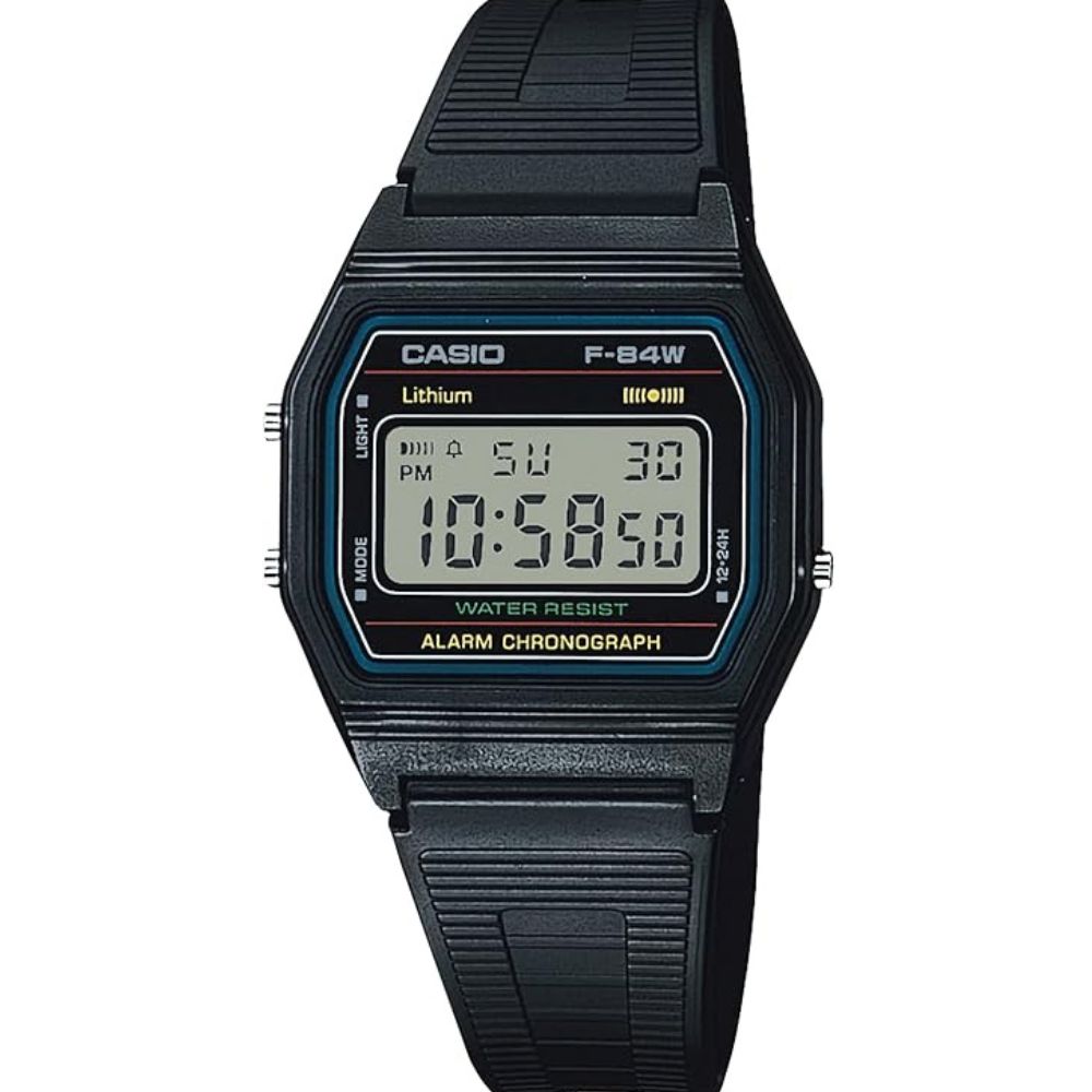 Часы Casio Collection Черные Мужские [Casio] F-84W-1QJH из Японии чёрный