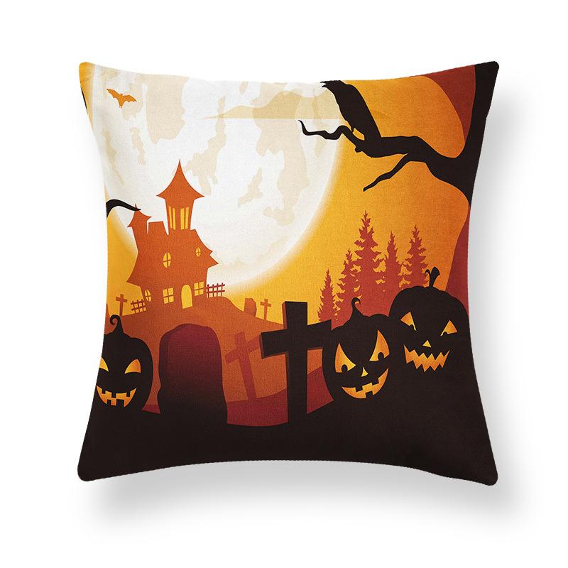 Ghost Festival Pillowcase Peach Skin Fleece Home Sofa Pillow Cushion Halloween Party Props Pillowcase Source Manufacturers