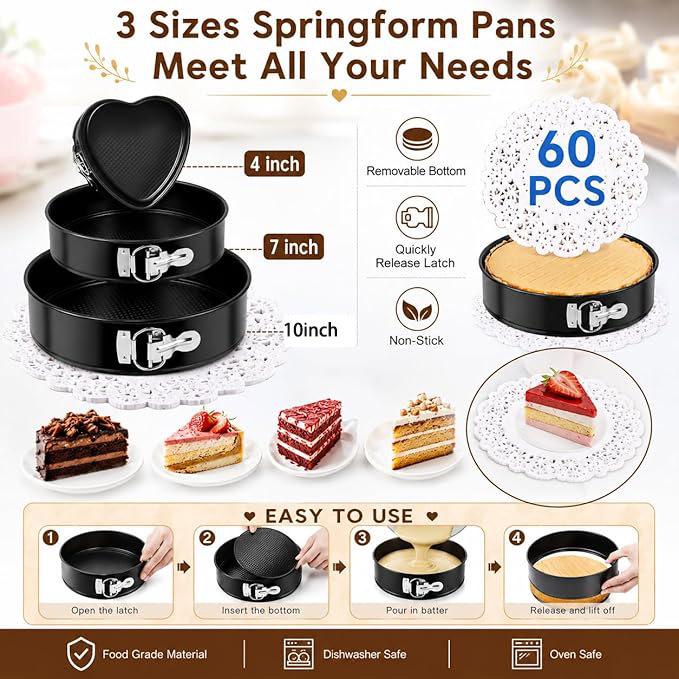 700-Piece Cake Baking & Decorating Set: Turntable, Piping Bags, Nozzles, and Tools