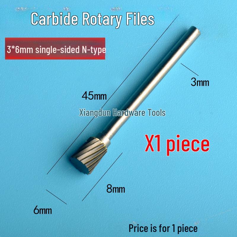 Tungsten Steel Carbide Rotary File Set - Double Grain Engraving and Milling Cutter for Woodworking, 3x6mm