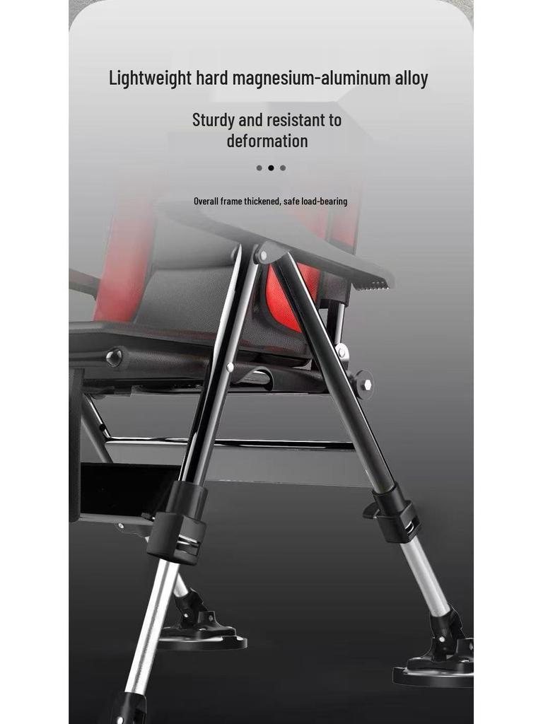 Ultraleichter faltbarer Anglerstuhl mit Rückenlehne - Multifunktional & Geländetauglich