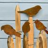 Rusty Metal Bird Silhouette: Retro Garden Tree Ornament