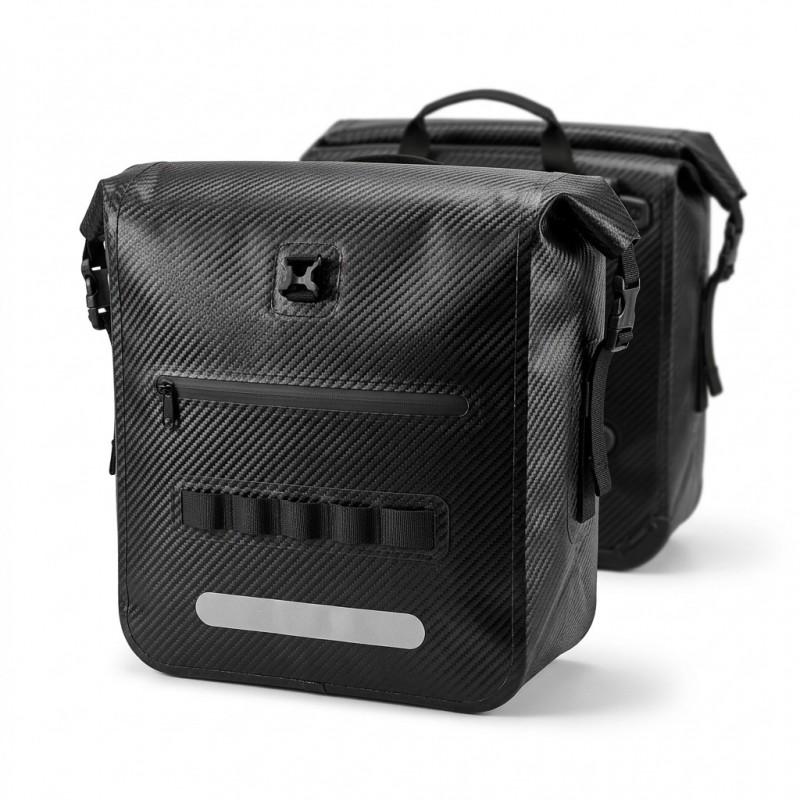 Motorcycle Rear Pannier Bag Waterproof Storage Saddlebag 70L Large Capacity PVC