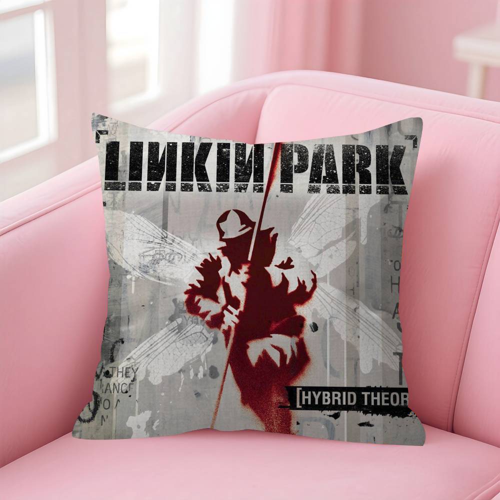 Llinkin Ppark Heavy Metal Band    Cushion Cover Car Throw Pillow Case For Sofa Car Christmas Gift 40x40cm 45x45cm