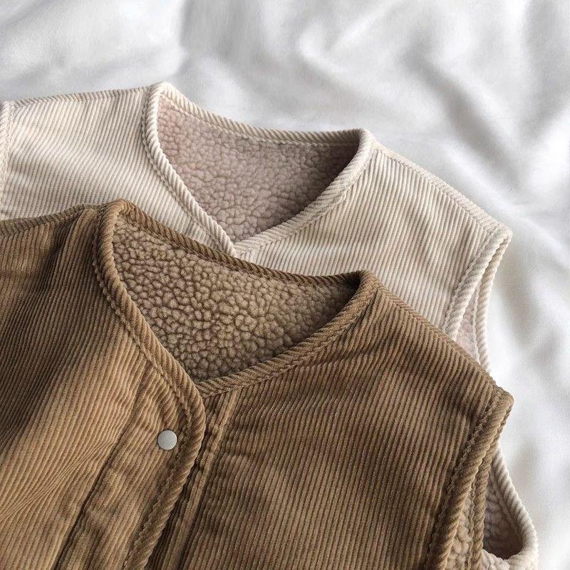 Vest for Women Cotton Autumn Winter Sleeveless Tops Vest Padded Thickened Down Casual V-neck Vest