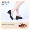 Size 34-42 Ladies' PU Modern Dance Shoes Gold Close Toe Beginner Latin Low Heeled Mary Jane Shoes