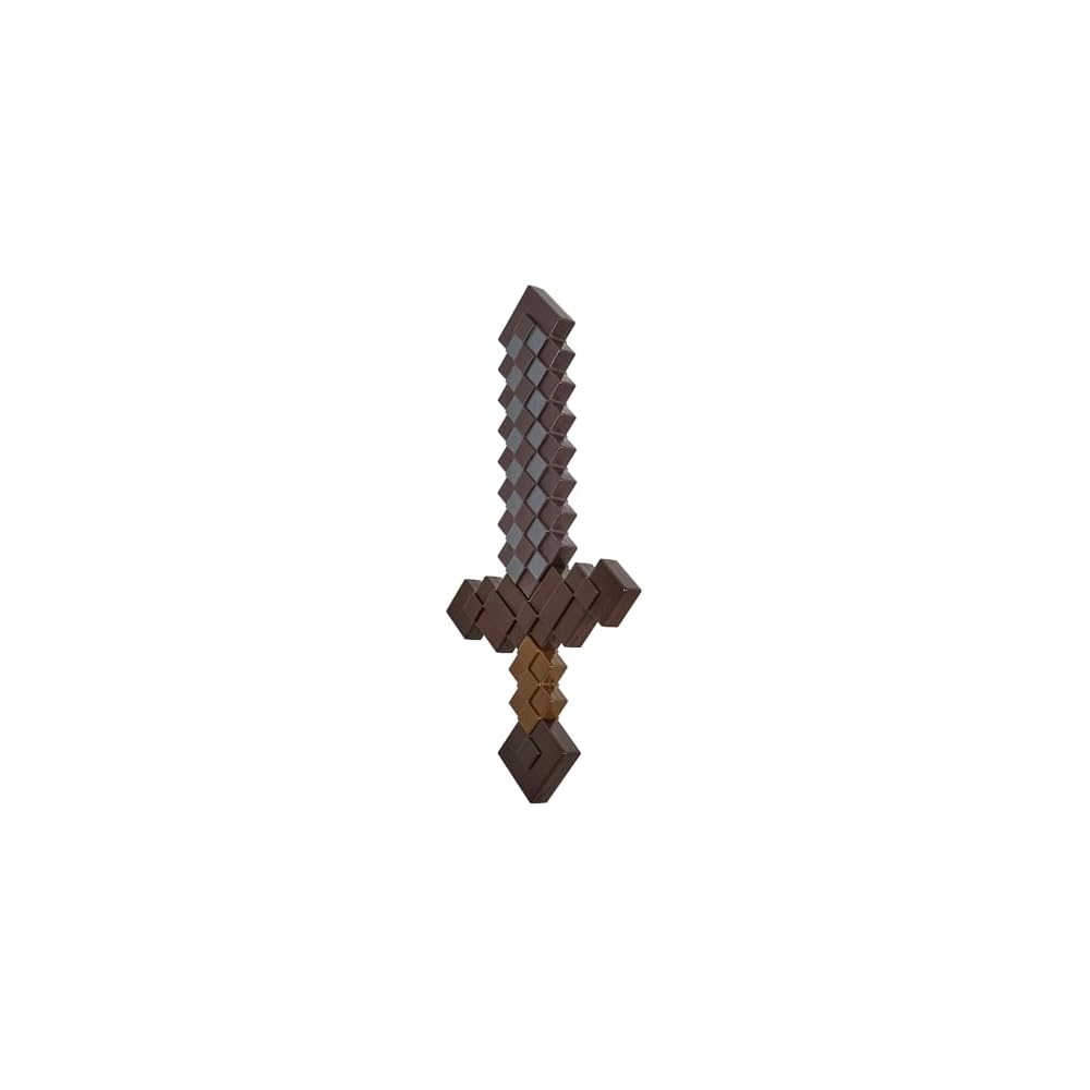 Mattel Minecraft Role Play Netherite Sword Kids Costume Accessory Figure for Ages 6 and Up Brown