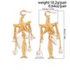 Boho Ozean Stil Quallen Seestern Jakobsmuschel Quaste Ohrringe Urlaub Silber Gold Farbe Imitationsperlen Kristall Lange Ohrringe Sommer Strand Schmuck Y2K