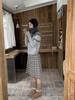 Women's Retro Fair Isle Puppy Jacquard Cardigan - High Neck, Thickened, High Waist, Double Zipper, Short Jacket for Autumn/Winter 2026.