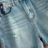 Women's High-Waist Washed Wide-Leg Denim Shorts