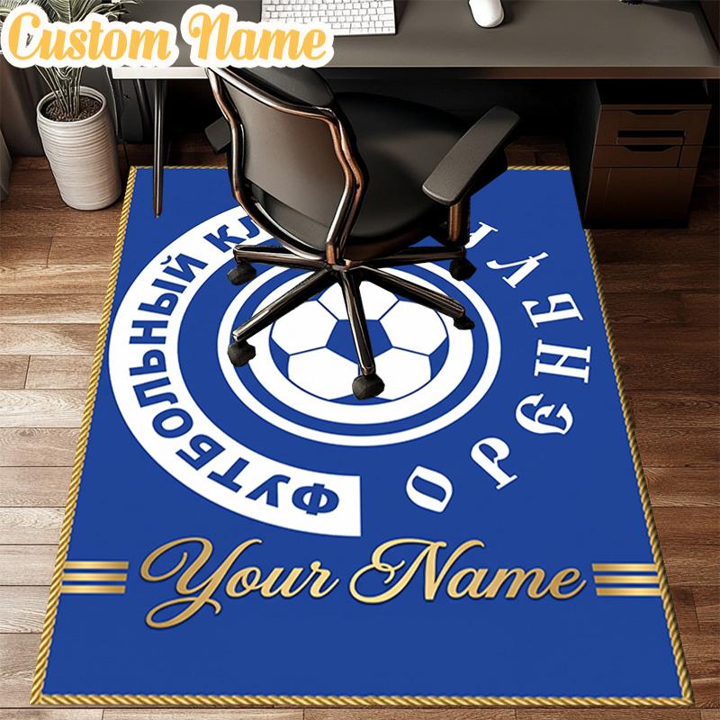 Custom Name Football Club Orenburg Emblem Rug Office Rug Chair Mat Non Slip Carpet Rugs for Bedrooms Dining Room Living Room Home Decor gifts