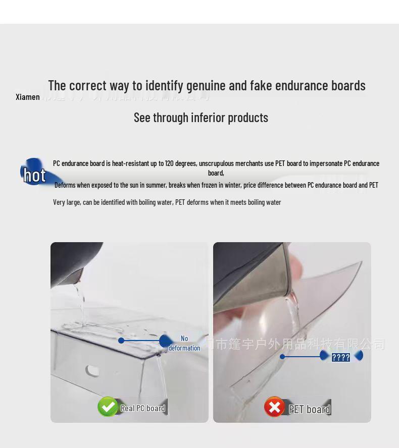 PC Invisible Rain Canopy Polycarbonate Sun Shade for Balcony Window or Electrical Box