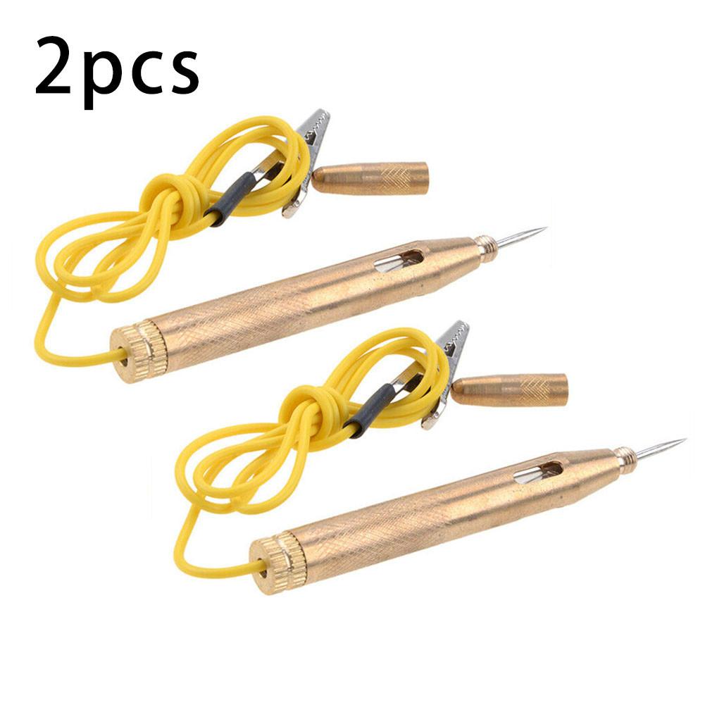 2x Test Licht Sonde Stift Schaltung Sicherung Kupfer Bleistift DC 6V/12V/24V Spannung Tester Flexible gute Zug Festigkeit