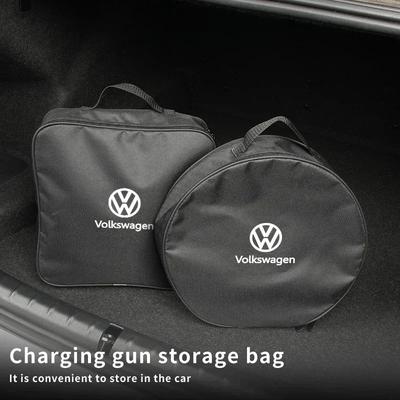 Scatola Porta Cavi di Ricarica Auto Elettrica Borsa Trasporto Cavi Caricabatterie Organizer per Bagagliaio Per Volkswagen VW Scirocco Jetta Golf Passat Tiguan T54