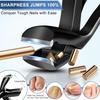 Stainless Steel Elbow Rubber and Plastic Nail Clippers Large Opening Secondary Cutting Anti-splash Nail Clipper Set