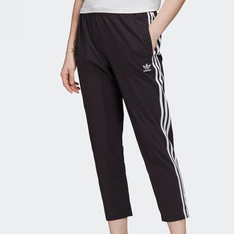 Adidas Originals Retro Three Stripe Printed Knit Track Pants Women Bottoms Black GK6169