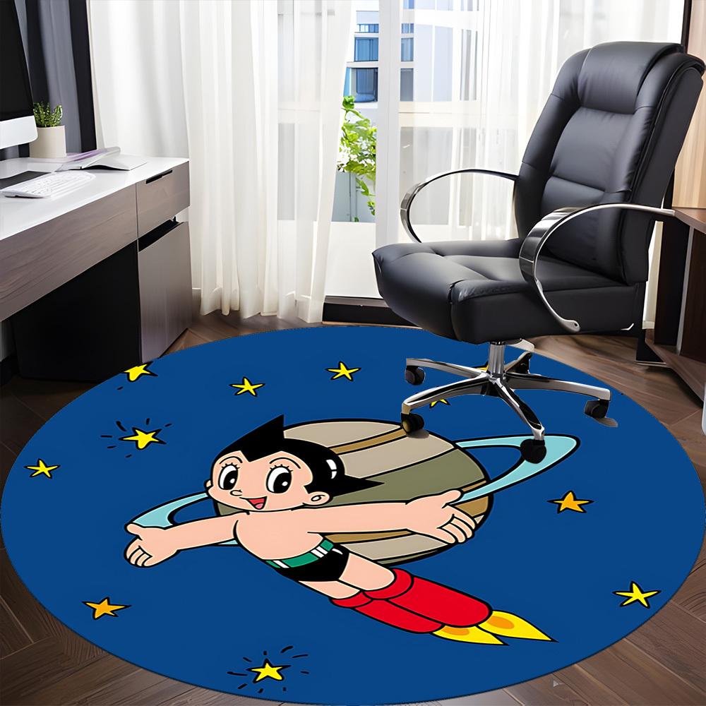 1pc Astro Boy Spaceship Office Round Area Rug, Under Office Chairs Bedroom Living Room Home Decor, Available in Various Sizes1