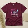 Pink Or Blue Mommy Loves You Baby Gender Reveal T Shirt Gildan Heavy Cotton Top
