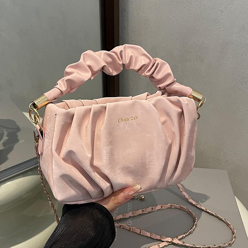 High-end Pleated Cloud Bag, Fashionable Crossbody Bag, A Niche Single-shoulder Handbag for Women