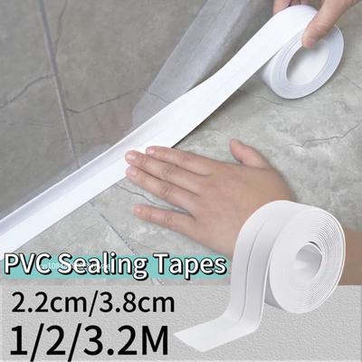 1/2/3.2M Samolepicí Těsnicí Páska PVC Olejivzdorná Páska na Spárování Okraje Kuchyňského Dřezu Vodotěsné Nálepky na Rohy Stěn Koupelny a Toalety