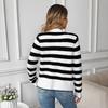 YYFS Dame Mote Casual Høst Vinter Stripeprint Langermet O-hals Gensere