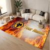 Personalized Crystal Velvet Carpet Wolverhampton Wanderers Football Pattern Non Slip Floor Rug