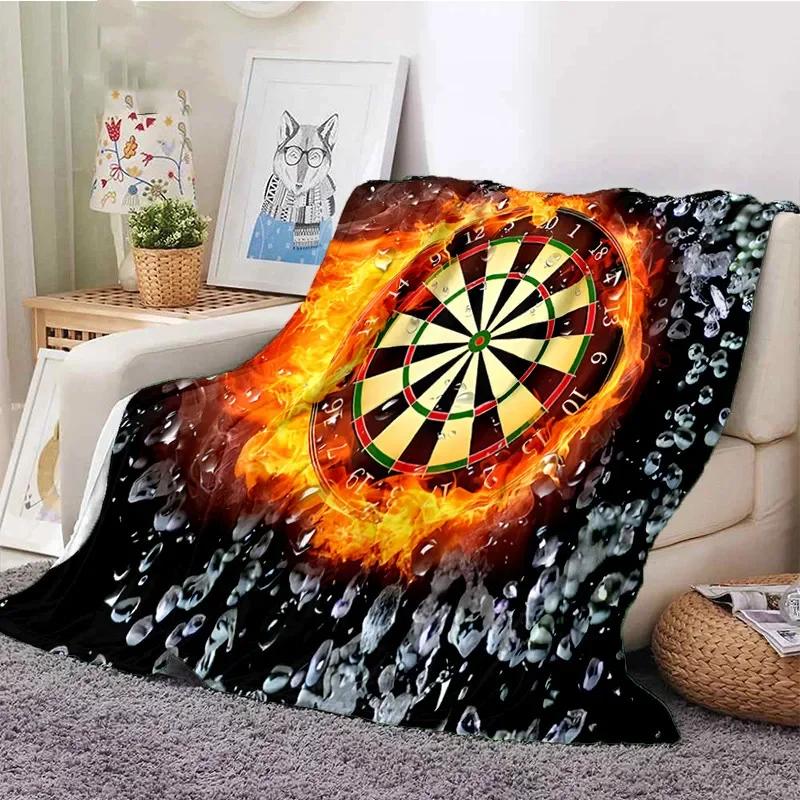 Darts Pattern Flannel Throw Blanket Blank Soft Warm Series and Ice Fire Darts Fashion Flannel Warm Sofa Bed Camping Kids Gifts