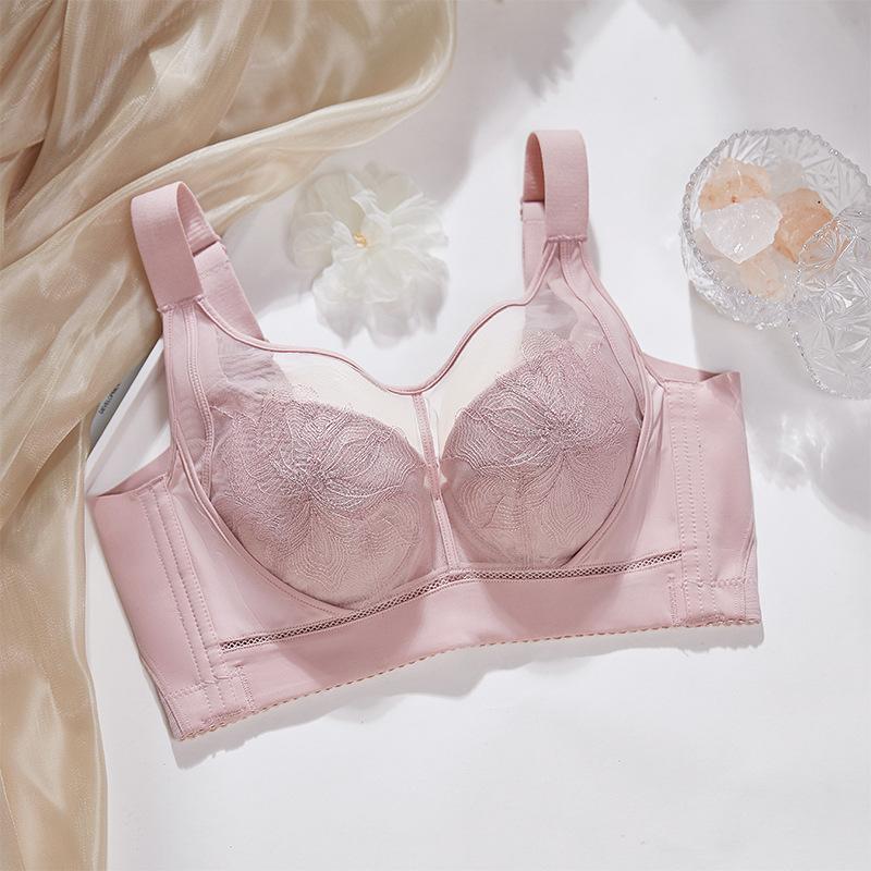 Lingerie Women's Full-cup Thin Gathering Bra Breast Retraction Anti-sagging Adjustable Large-sized Bra Push Up Bra