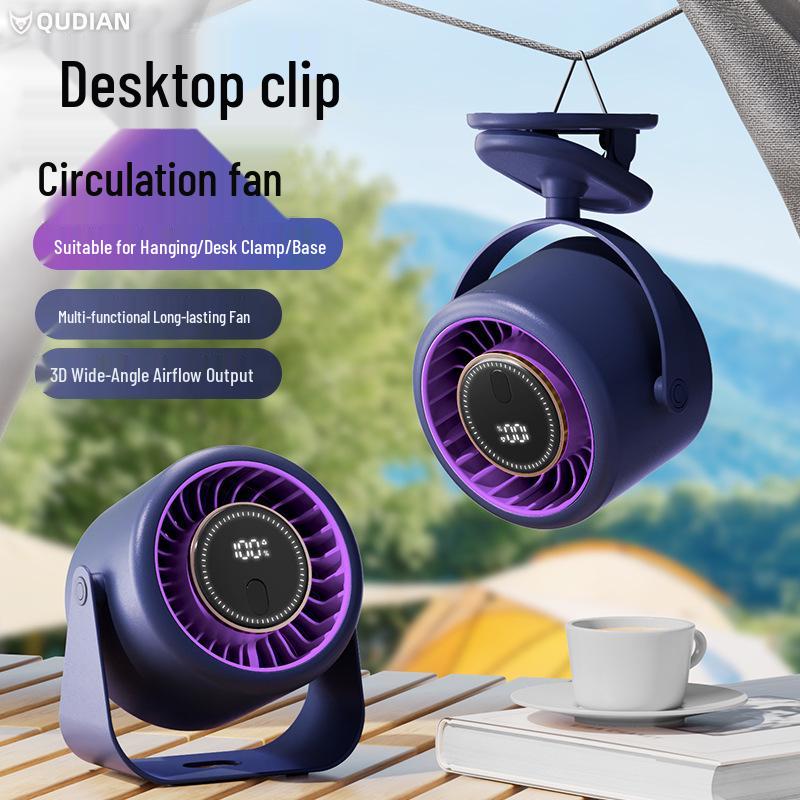Portable USB Desktop Clip Fan - High Wind Turbine for Home, Office & Outdoor Use