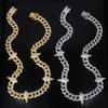 Heißverkauf 12MM Rundkettengliedierung Schwarzer Panther Voll Diamant Kubanische Kette, Hochwertiger Hip-Hop Stil Schmuck mit Sinn für Design