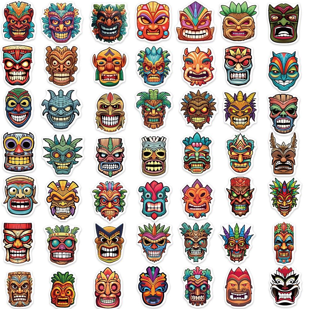 Vibrant Indigenous Mask Graffiti Stickers Set Of 50 Perfect For Diy Decoration On Guitars Notebooks And Luggage Wholesale Deal
