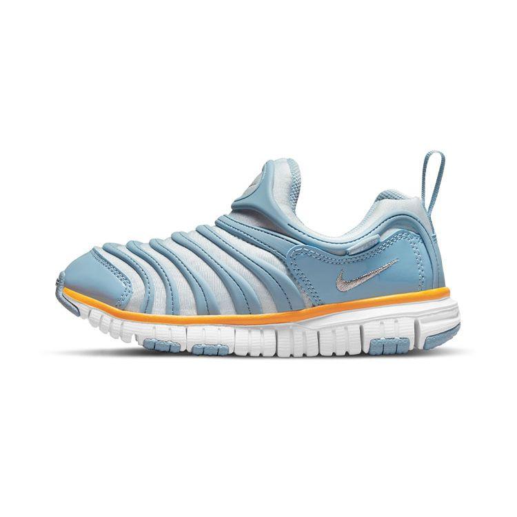 Nike Dynamo Free Fabric Non-Slip Shock Absorbing Durable Low-Top Sports Casual Shoes Kids Sneakers Blue 343738-438