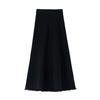 Korean Fashion Autumn Winter Women Midi Warm Skirt High Waist Beige Black Khaki Knitting Skirt Tassel Mermaid Knitted Thick Skirts