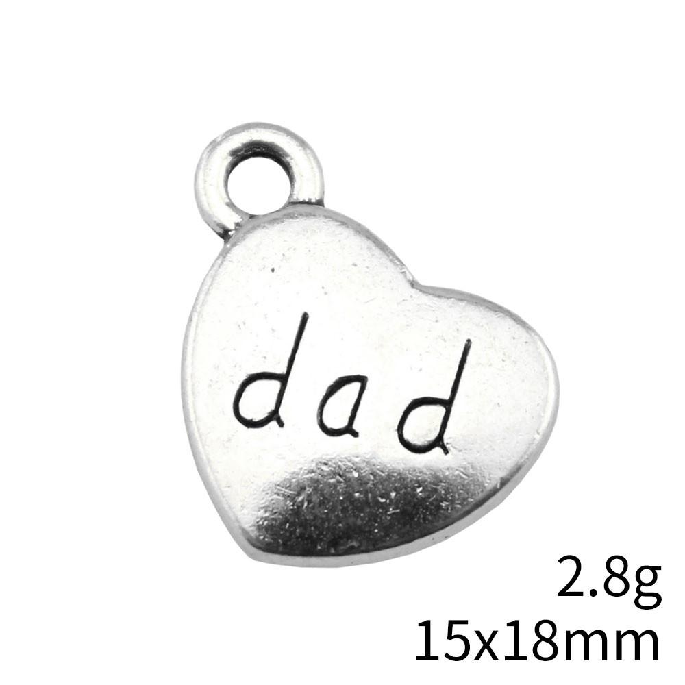 Gifts For Women Charms Bulk Family Member Heart Tags Charms Pendant Souvenir Male Pendant