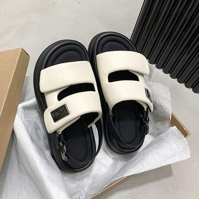 Spring and Summer 2024 New Platform Sports Sandals Fashionable Versatile Buckle with Beach Shoes Thin Roman Shoes Trend