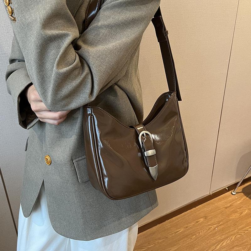 Rote Retro-Umhängetasche für Damen modische PU-Leder vielseitige Umhängetaschen einfache Damen Pendeltaschen neu